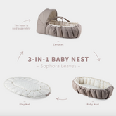 Sebra 3-in-1 Baby Nest, Sophora Leaves