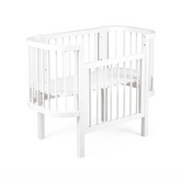 Sebra bedside Crib, white