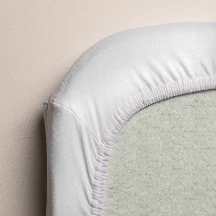 Jersey sheet for Sebra Bedside Crib, 40 x 85 cm white