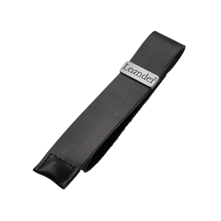 Cinturino in pelle Leander per barra di sicurezza Classic, Nero