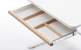 Metal drawer, White/natural