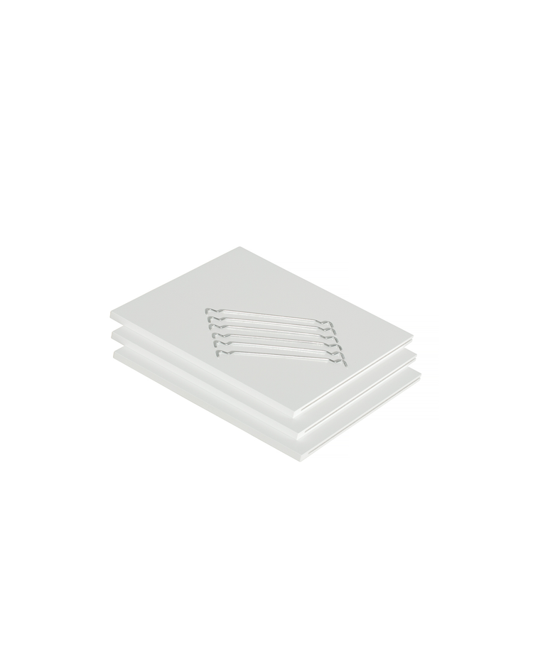 Ripiani extra per mensola Oliver Furniture Wood 3 pz., Bianco/rovere