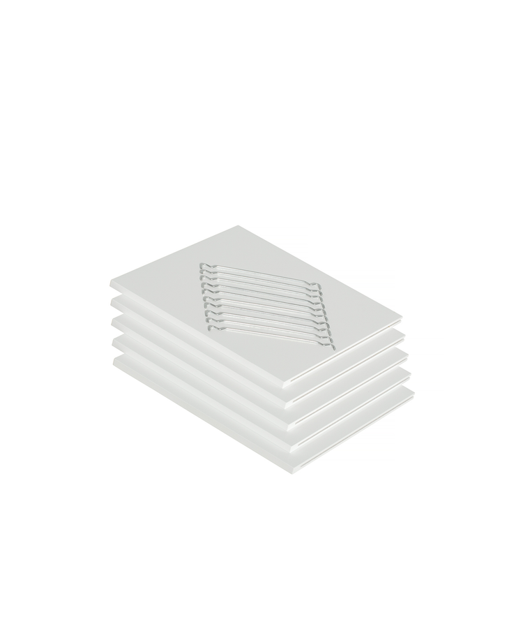 Ripiani extra per mensola Oliver Furniture Wood 5 pz., Bianco/rovere