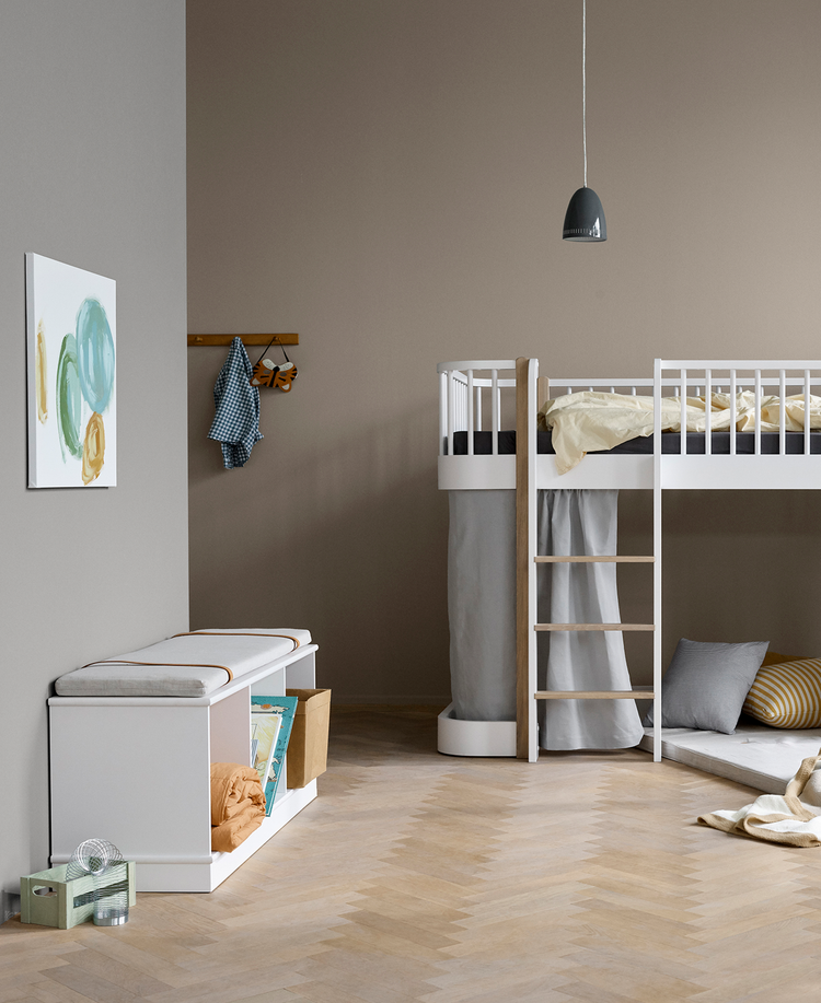 Mensola con base 3x1 Oliver Furniture Wood, Bianco