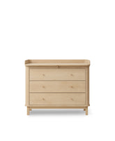 Wood Nursery Dresser 3 drawers with large top, Oak