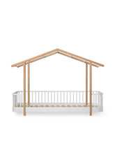 Wood Original House bed 90x200cm, White/oak