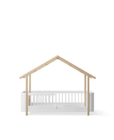 Letto Wood Mini+ House, Bianco/rovere