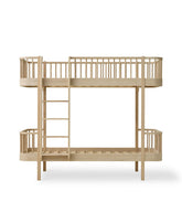 Letto a castello Wood Original con scala anteriore 90x200 cm, rovere