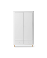 Wood Wardrobe 2 doors, White/oak