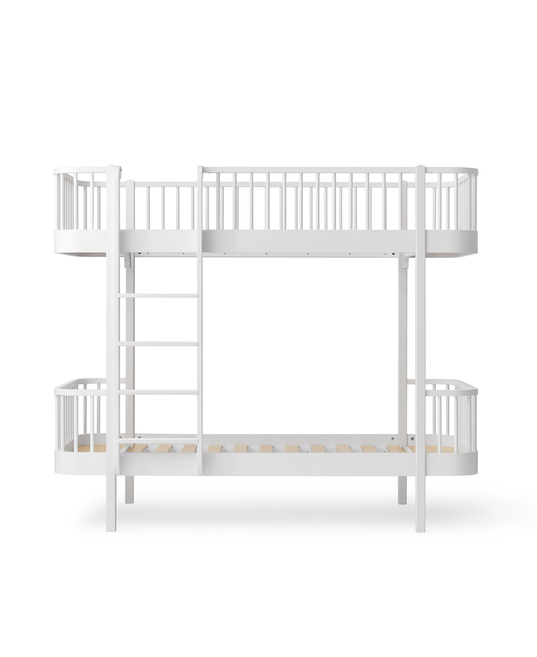 Letto a castello Oliver Furniture Wood Original con scala anteriore 90x200  cm, Bianco