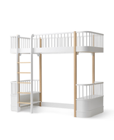 Wood Original Loft Bed 90x200 cm, White/oak