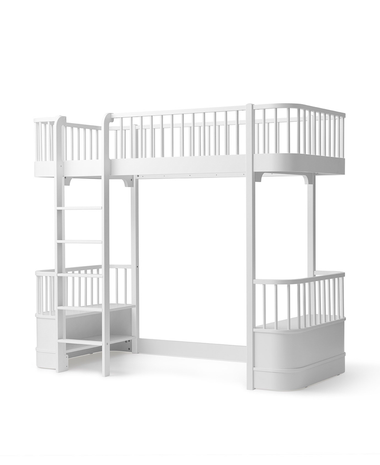 Letto a soppalco Wood Original 90x200 cm, Bianco
