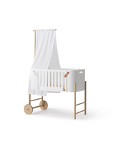 Wood Co-sleeper bed, White/oak