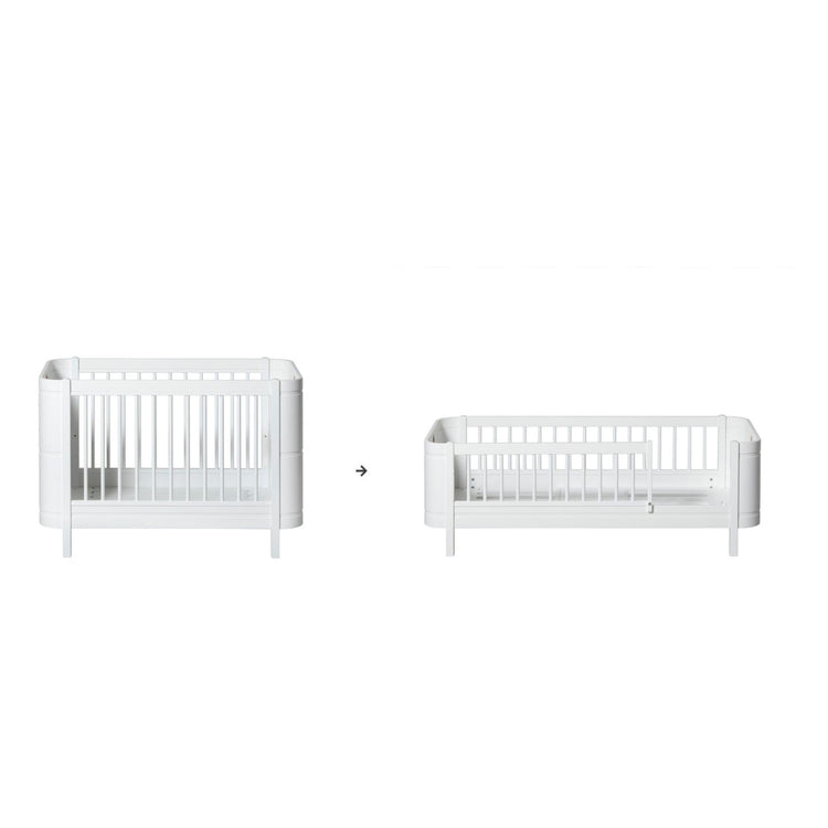 Kit di conversione da lettino Wood Mini+ a letto junior, Bianco