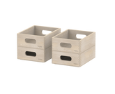 Play Wooden Storage box set - mini, Warm Grey/Natural Wood