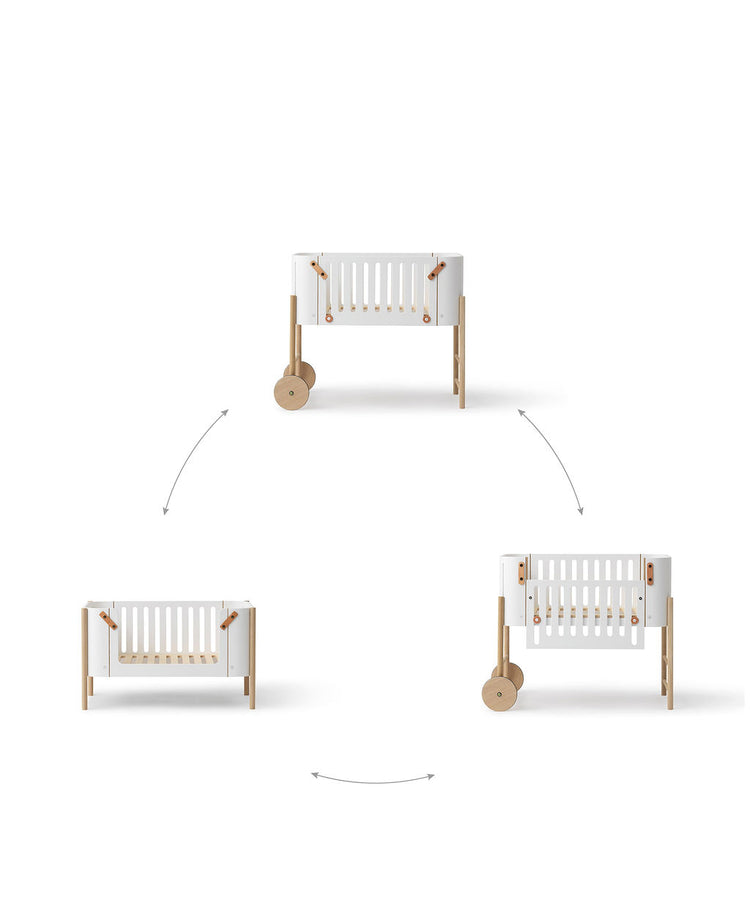 Culla Co-sleeper, Bianco/rovere