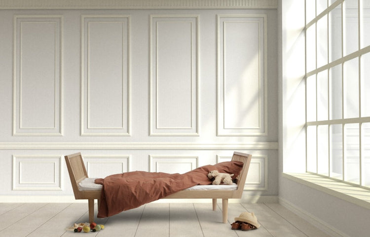 Letto Eli junior 90x160 cm, Olio pigmentato bianco