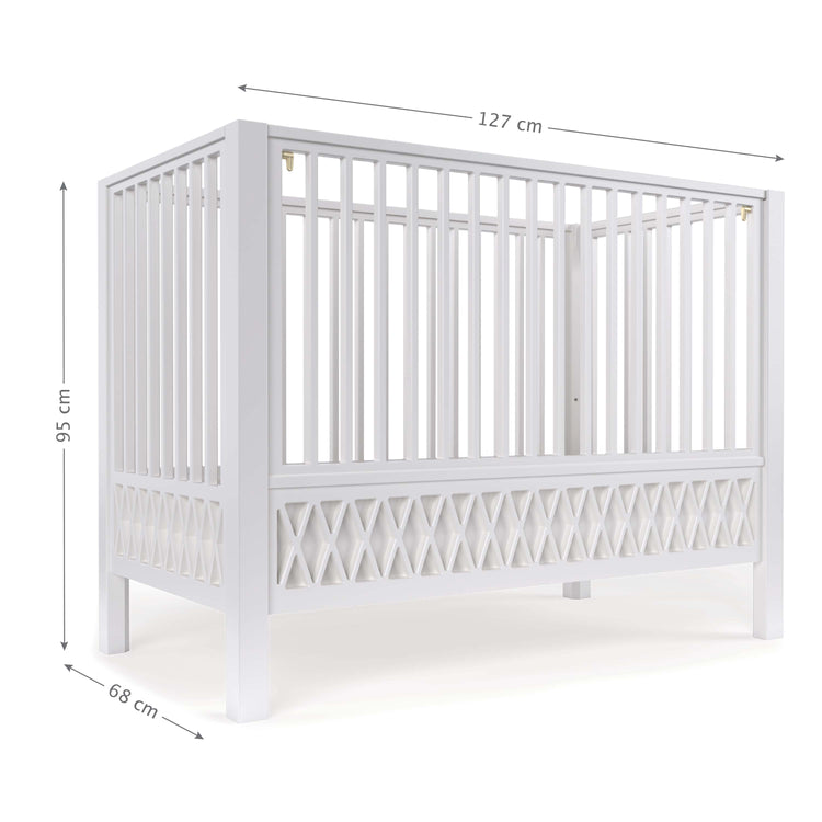 Harlequin Baby Bed, 60x120cm, White