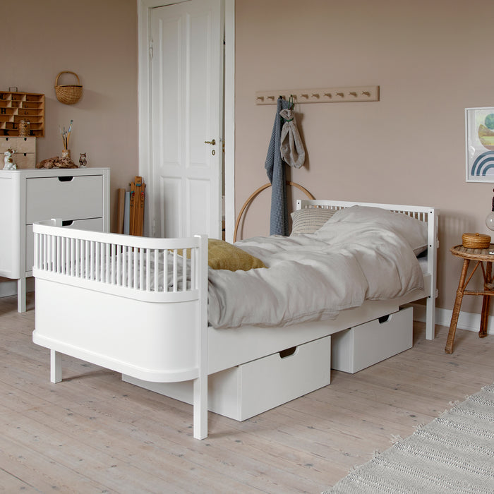 Sebra Single bed Junior & Grow, Classic white