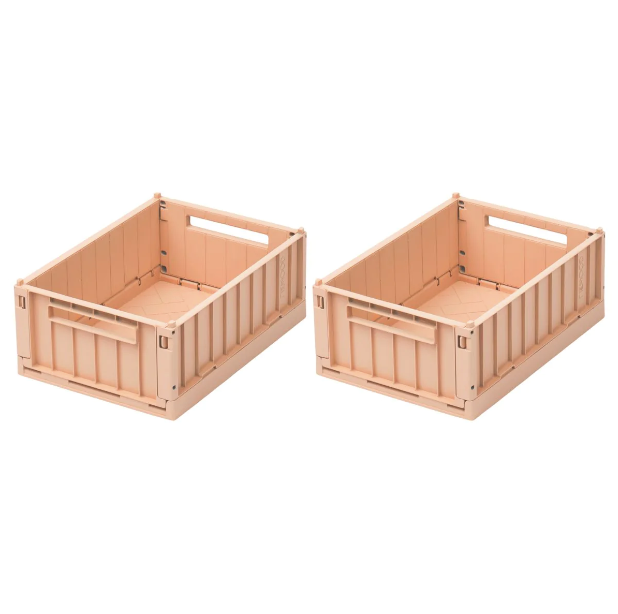 Weston small storage box 2 pack, tuscany rose