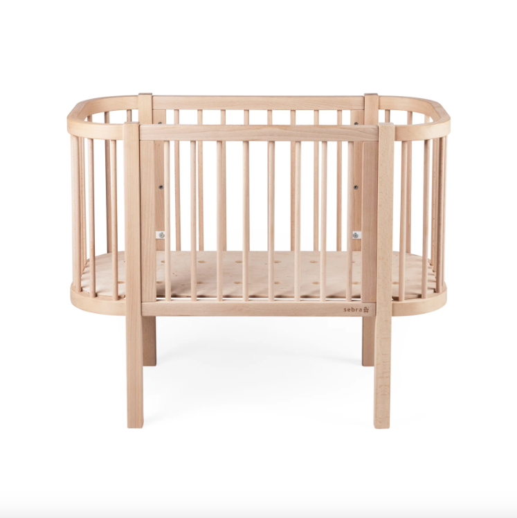 Sebra bedside Crib, wooden edition