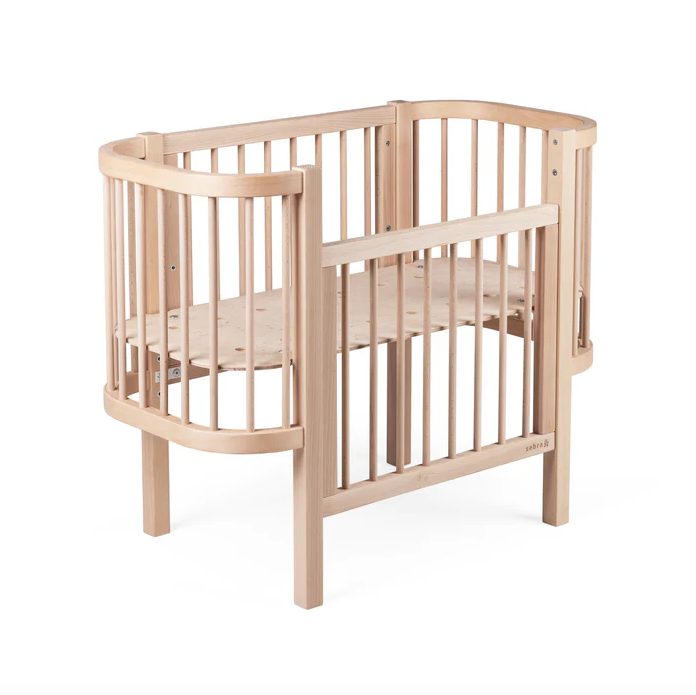Sebra bedside Crib, wooden edition