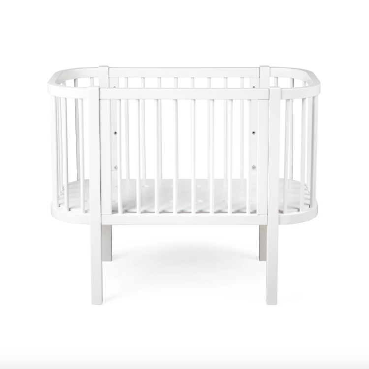 Sebra bedside Crib, white