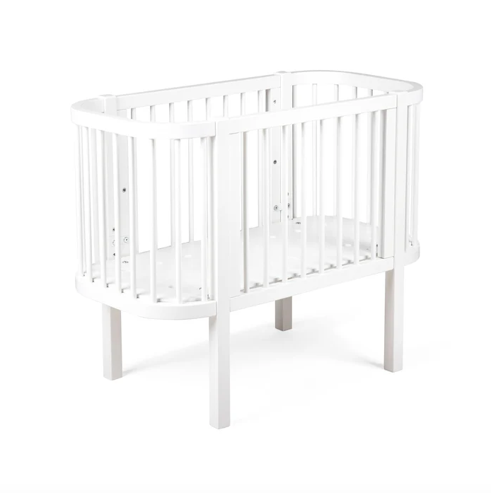 Sebra bedside Crib, white
