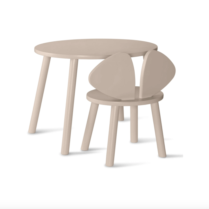 Nofred Mouse chair & table set, Beige