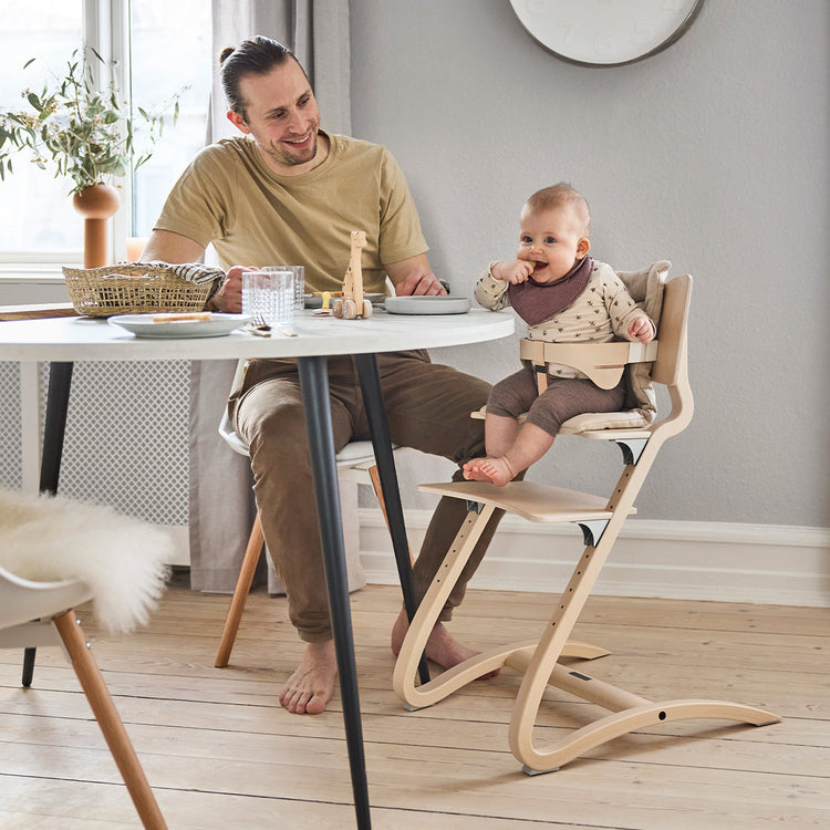 Classic high chair wo. safety bar, Whitewash