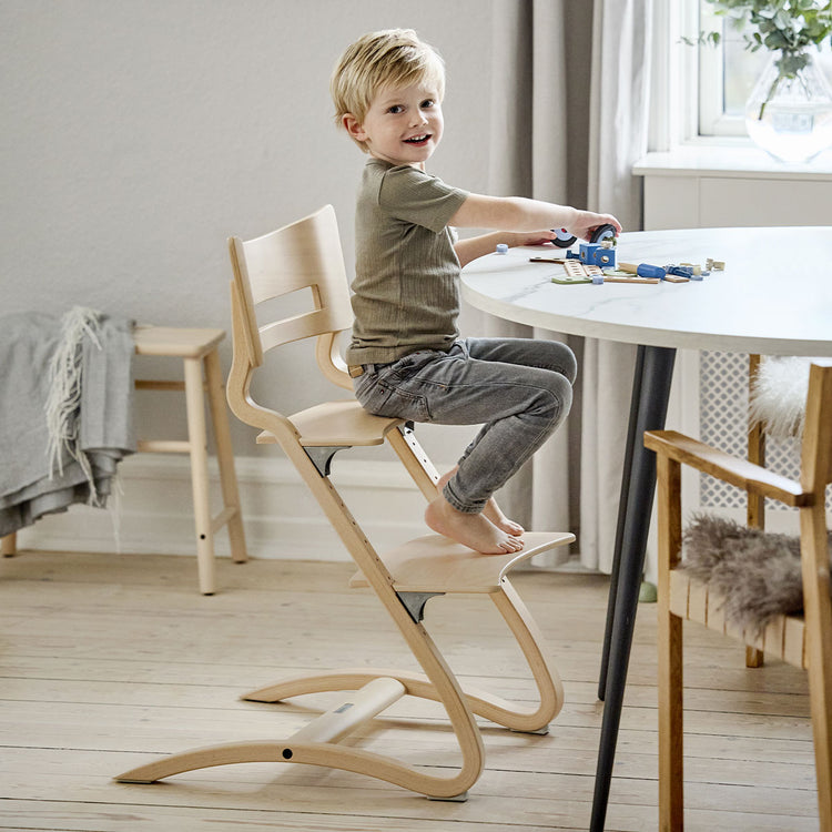 Classic high chair wo. safety bar, Natural, Beech