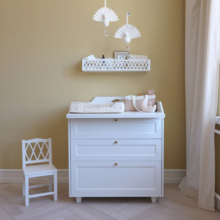 Luca Changing Table Dresser, White