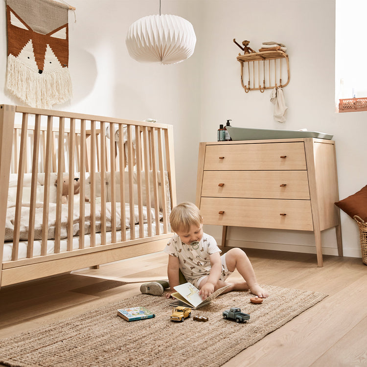 Leander Linea baby cot, Oak