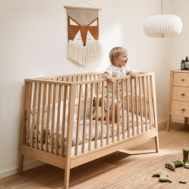 Leander Linea baby cot, Oak