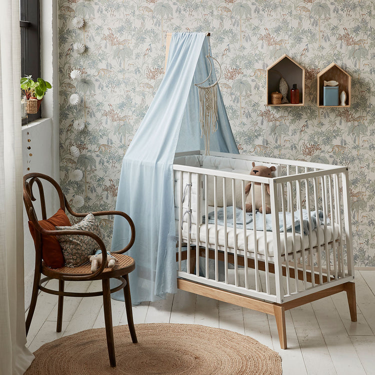 Canopy for Linea and Luna baby cot, Dusty blue