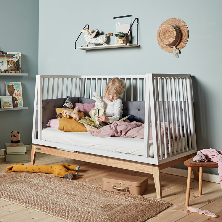 Leander Luna baby cot, 120X60 cm, White/oak