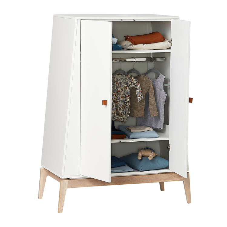 Leander Luna wardrobe, small, White/oak