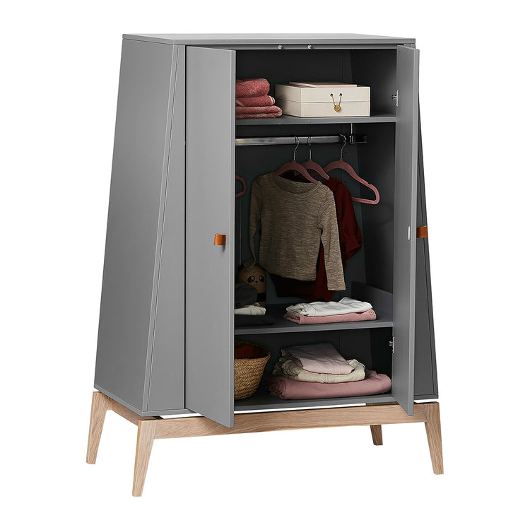 Leander Luna wardrobe, small, Grey/oak