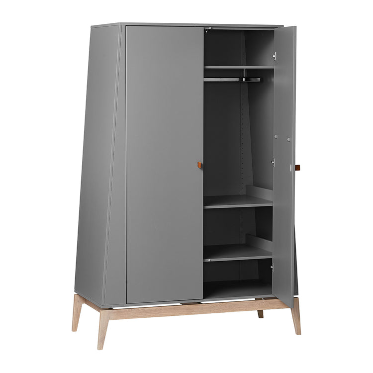 Leander Luna wardrobe, large, Grey/oak