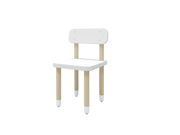 Dots Chair with backrest, White