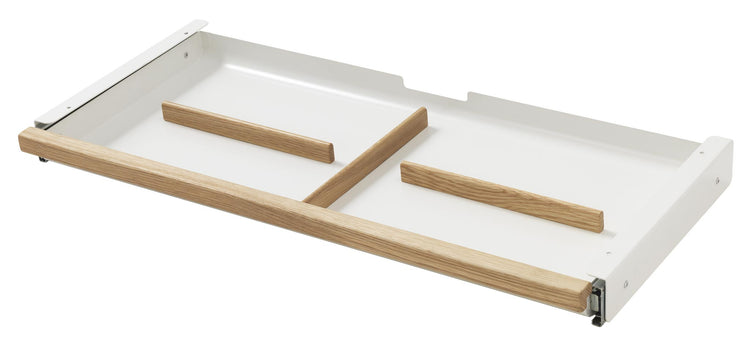 Cassetto in metallo Flexa Moby, Bianco/naturale