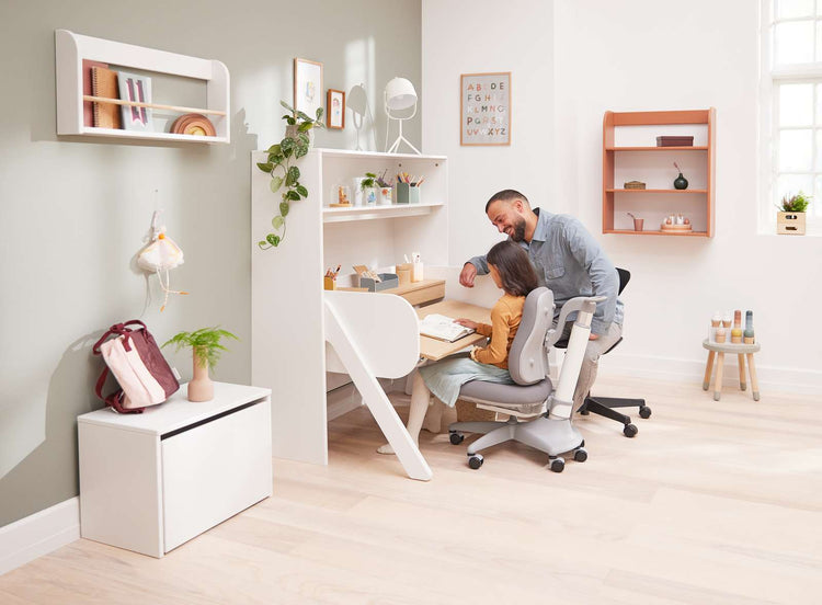 Woody desk, White/oak