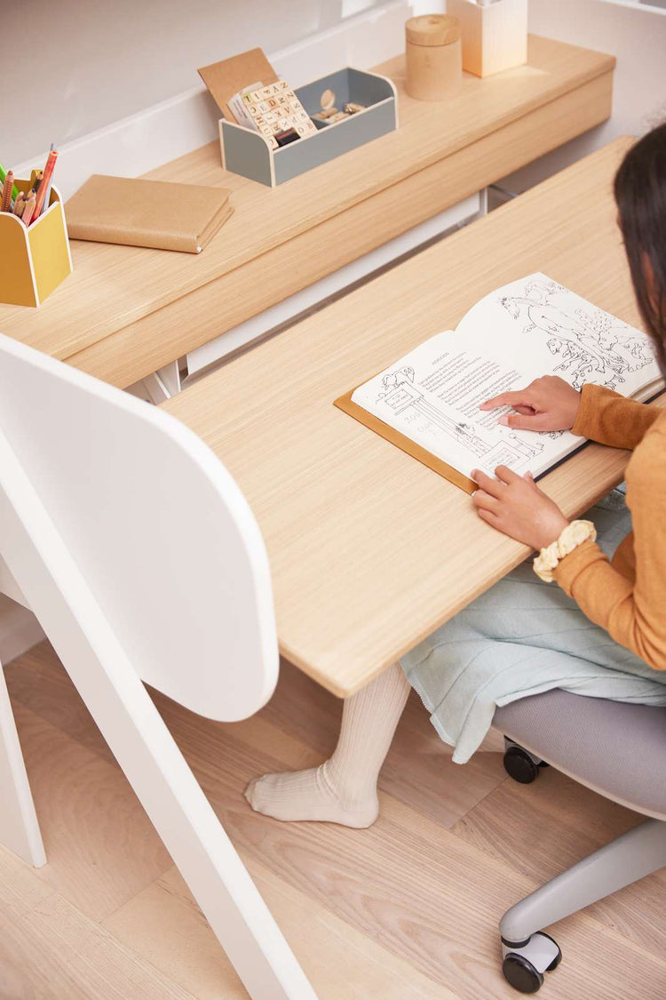 Woody desk, White/oak