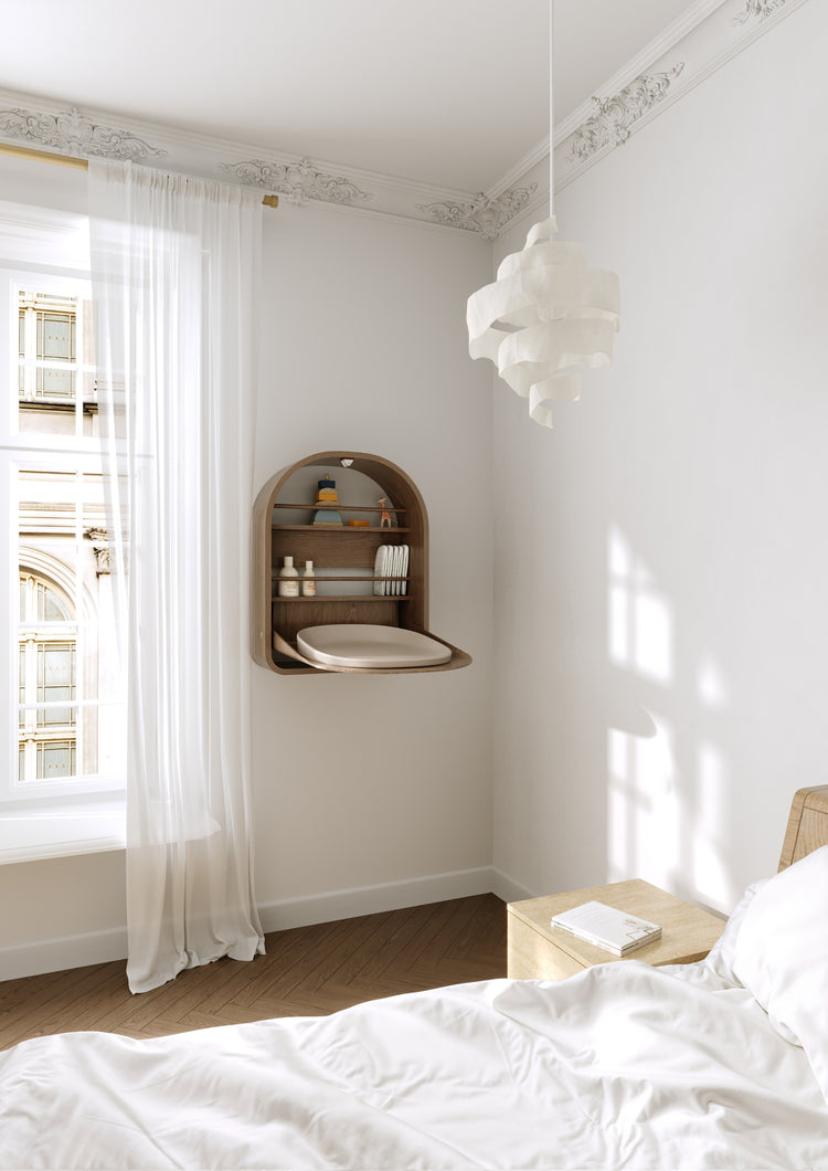 Kai wall changing table, Smoked oak