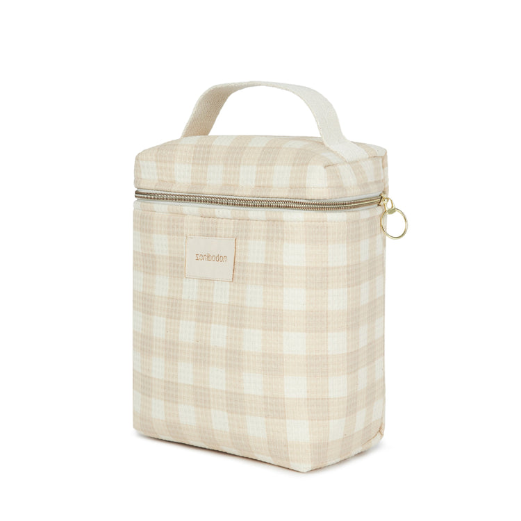 Concerto insulated baby bottle and lunch bag, ivory checks