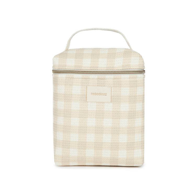 Concerto insulated baby bottle and lunch bag, ivory checks