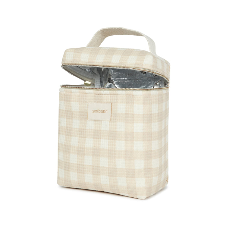 Concerto insulated baby bottle and lunch bag, ivory checks