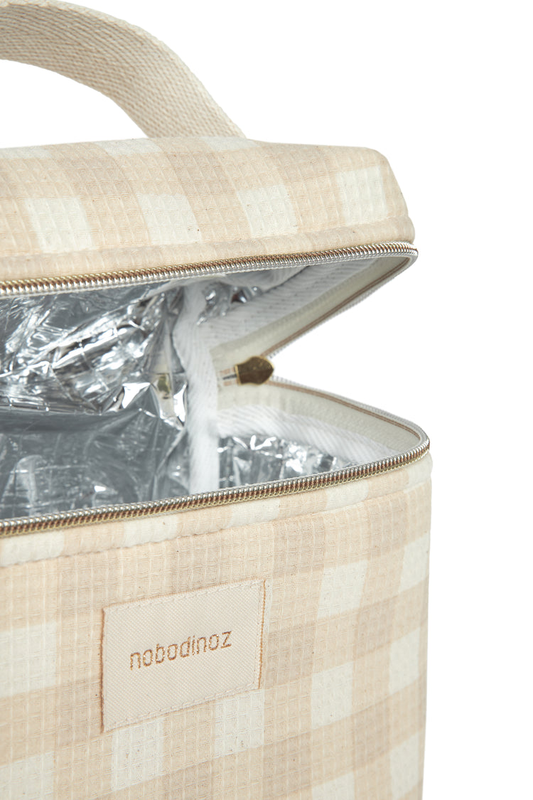 Concerto insulated baby bottle and lunch bag, ivory checks