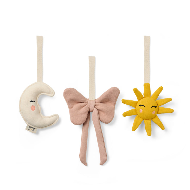 3-pack toys for activity gym, cuddle collection