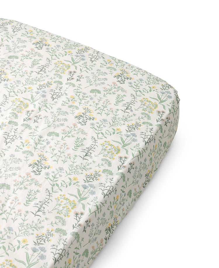 Fitted baby sheet 68x122 cm, summer flowers